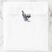Zilveren Abstracte Kunst Vinyl Stijl Vierkante Sticker (Tas)