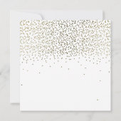 Zilveren achtergrond, confetti, babyshower kaart (Achterkant)