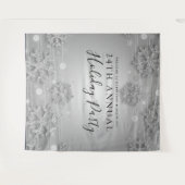 Zilveren achtergrond Corporate Elegante Winter Gla Wandkleed (Voorkant (horizontaal))