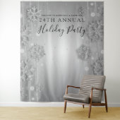 Zilveren achtergrond voor bedrijfsfeest in de wint wandkleed (In situ)