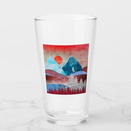 Zilveren Adelaarslandschap Glas (Voorkant)