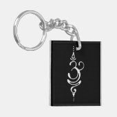 Zilveren Adem Sleutelhanger (Voorkant Links)