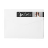 Zilveren afstudeerfoto retouradres (Achterkant)