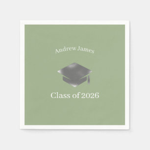 Zilveren afstudeerhoed -Klas van 2026= nr3 Servet
