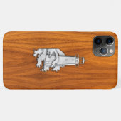 Zilveren als vuurtoren op het houtsdek van Teak Case-Mate iPhone Case (Achterkant (horizontaal))