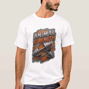 Zilveren ANIMAL STRENGTH Wearable Art met opvallen T-shirt