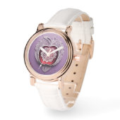 Zilveren Appel Kant AI-kunst Horloge (Hoek)