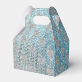 Zilveren Aqua Sparkle Eenhoorns Bedankdoosjes (Achterkant)