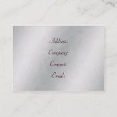 zilveren aqua Wedding Cakemakers visitekaartjes (Achterkant)