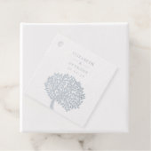 Zilveren Aquarel Boom Bruiloft Bedankjes Labels (Met doos)