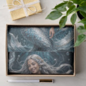 Zilveren Arctic Mermaid Decoupage Papier (Geschenk)