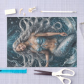 Zilveren Arctic Mermaid Decoupage Papier (Craft)