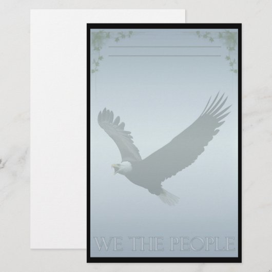 Zilveren Arend Persoonlijk Briefpapier (Voorkant / Achterkant)