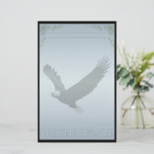 Zilveren Arend Persoonlijk Briefpapier (Staand voorkant)