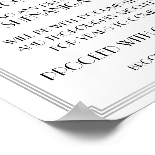 Zilveren Art Deco Gatsby Open Bar Bord 20x25cm Poster (Hoek)