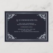 Zilveren Art Nouveau Gotische Huwelijksaccommodati Informatiekaartje (Voorkant)