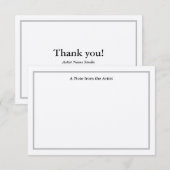 zilveren artiest Dank je wel Kaart (Voorkant / Achterkant)
