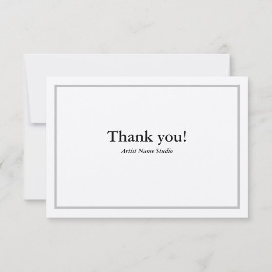  zilveren artiest Dank je wel Kaart (Achterkant)