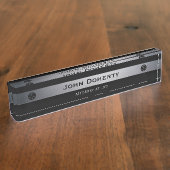 Zilveren ATTORNEY IN WETGEVING | Advocaat Naambordje (Zijkant)