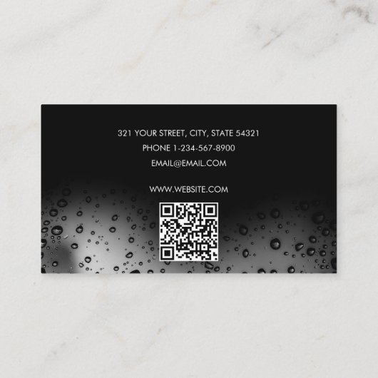 Zilveren Auto Wassen Automobiel Reiniging Auto Det Visitekaartje (Achterkant)