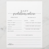 Zilveren Baby en advieskaarten (Voorkant)