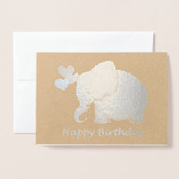 Zilveren Baby olifant met ballonnen blij om de ver