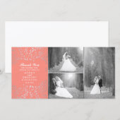 Zilveren Baby's Breath Koraal Bruiloft Foto Dank u Bedankkaart (Voorkant / Achterkant)