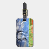 Zilveren Bagagelabel Machine (Voorkant verticaal)