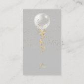 Zilveren ballon op een Visitekaartje van het Koord (Achterkant)