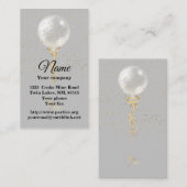 Zilveren ballon op een Visitekaartje van het Koord (Voorkant / Achterkant)