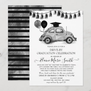 zilveren ballonnen op Afstuderen Kaart