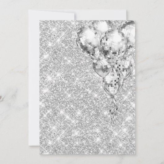 Zilveren Ballonnen Pensioen Partij Kaart (Achterkant)