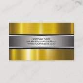 zilveren banner | metallic zilver visitekaartje (Achterkant)