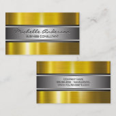 zilveren banner | metallic zilver visitekaartje (Voorkant / Achterkant)