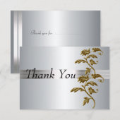 Zilveren bedankkaart (Voorkant / Achterkant)