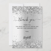 Zilveren bedankkaart kaart (Voorkant)