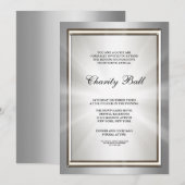 Zilveren Bedrijfsfeest Borrel Kaart (Voorkant / Achterkant)