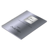 Zilveren bedrijfslogonaam notitieboek (Linkerzijde)