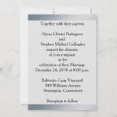 Zilveren bel kerstbruiloft uitnodiging (Achterkant)