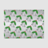 Zilveren bel Zilveren gekleurde kerst Tissuepapier (Voorkant)