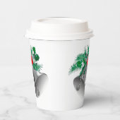 Zilveren bellen en Holly Paper Cups Papieren Bekers (Links)