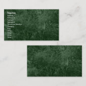 Zilveren berk - donkergroen visitekaartje (Voorkant / Achterkant)