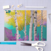 ZILVEREN BERK mooie bomen decoupage papier (Craft)