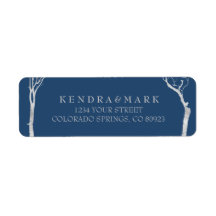 Zilveren berkenboom Adresetiketten