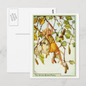 Zilveren berkenfee briefkaart (Voorkant / Achterkant)