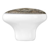 Zilveren Bij Keramische Knop (Zijkant)