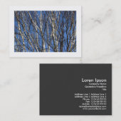 Zilveren bijkantoren van vogels (grenzeloos) visitekaartje (Voorkant / Achterkant)