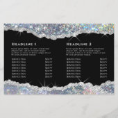 Zilveren bivoudig glitterbrochure (Achterkant)