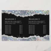 Zilveren bivoudig glitterbrochure (Achterkant)