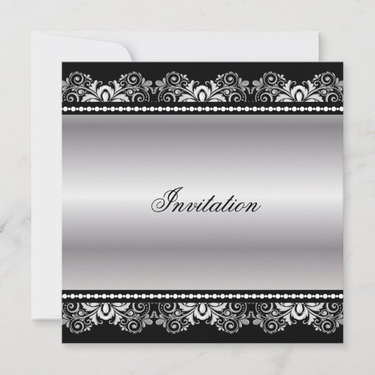 Zilveren Black Lace | Elke gelegenheid Kaart (Voorkant)